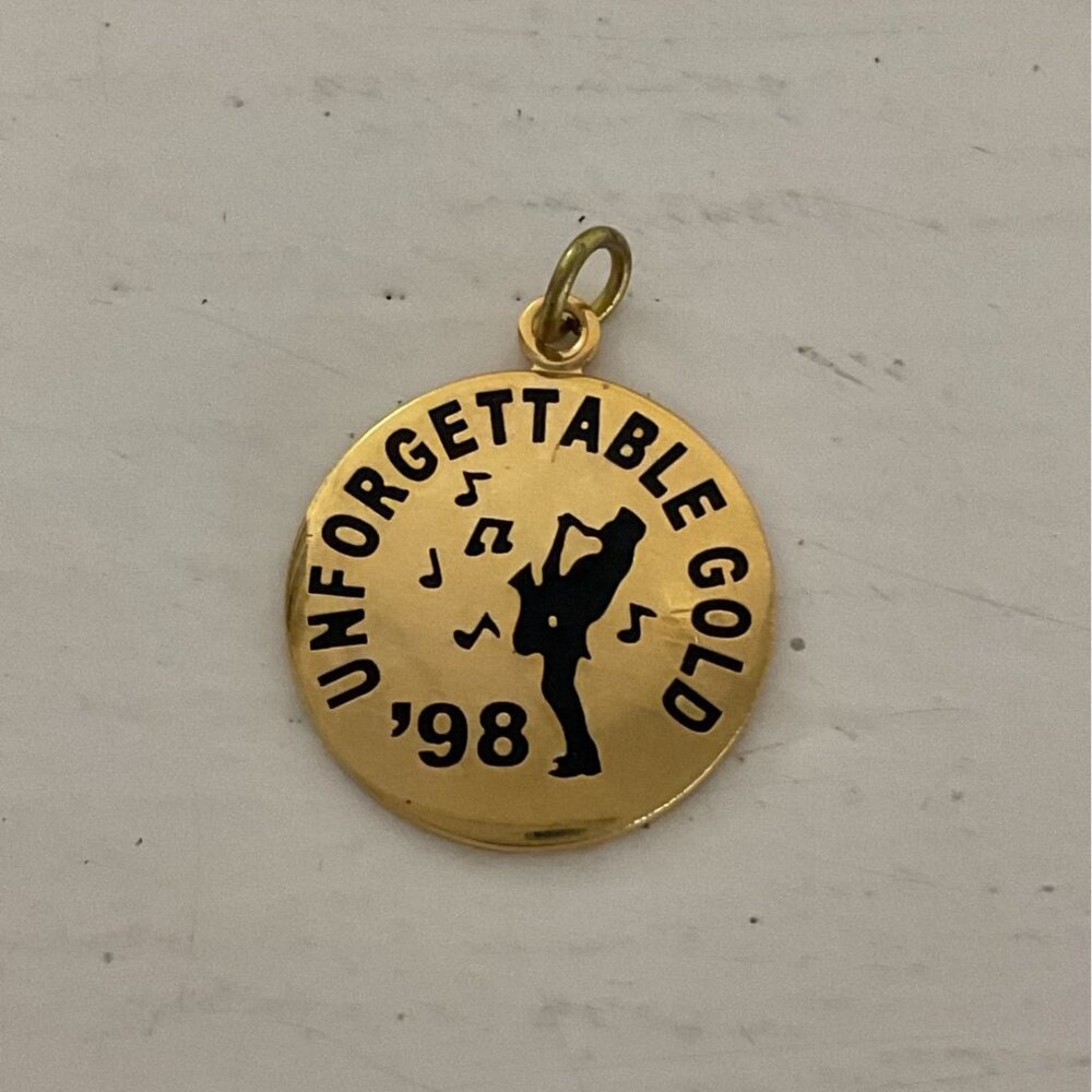 Vintage 1998 Unforgettable Gold SRD Lake Junaluska Music Pendant Charm